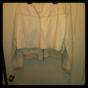 Ladies White Leather Suit